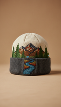 Womens Embroidered Wool Beanie