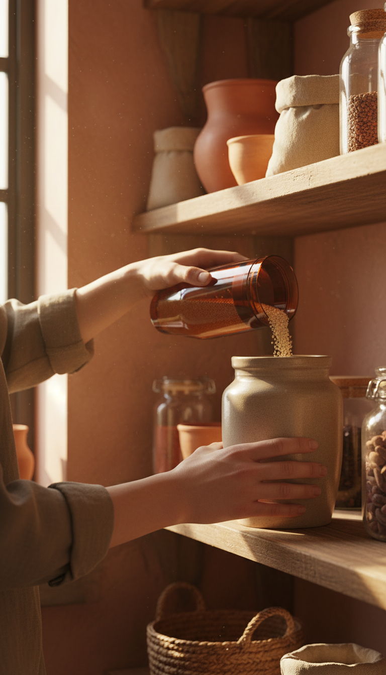 Amber Glow Insulated Tumbler in use