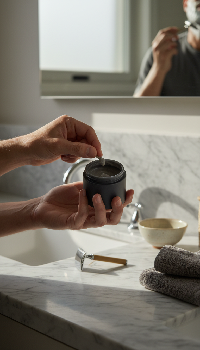 Matte-Finish Hair Pomade in use