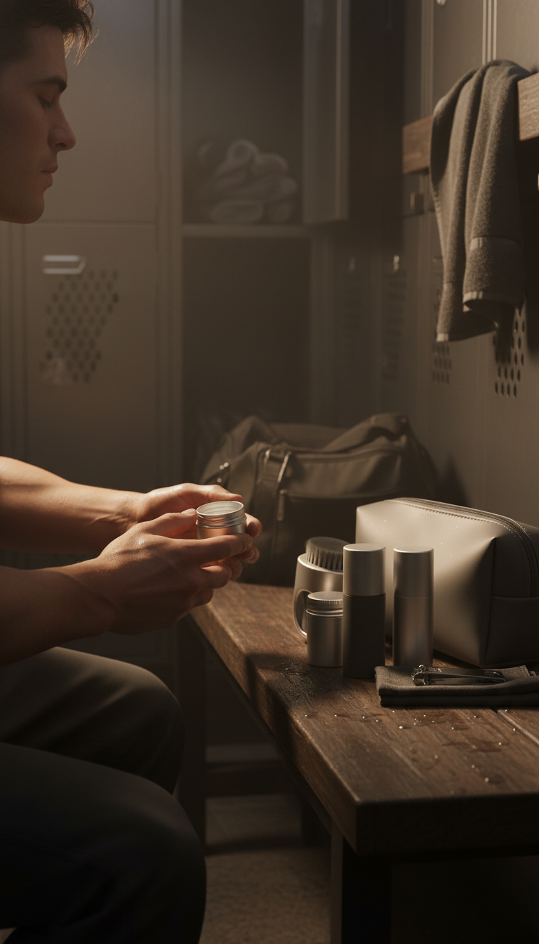 Compact Travel Grooming Kit in use