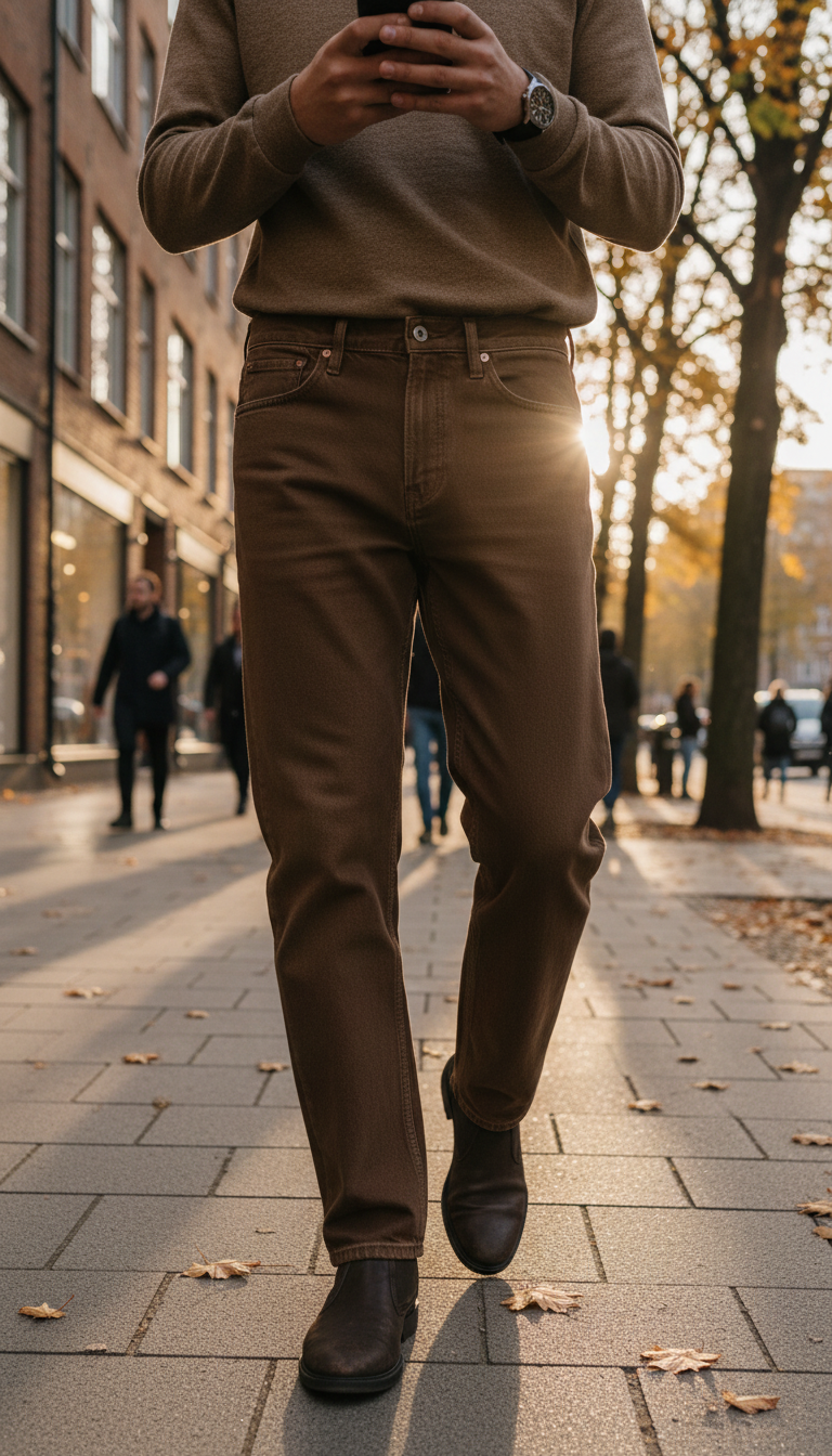 Relaxed Fit Denim Jeans in use