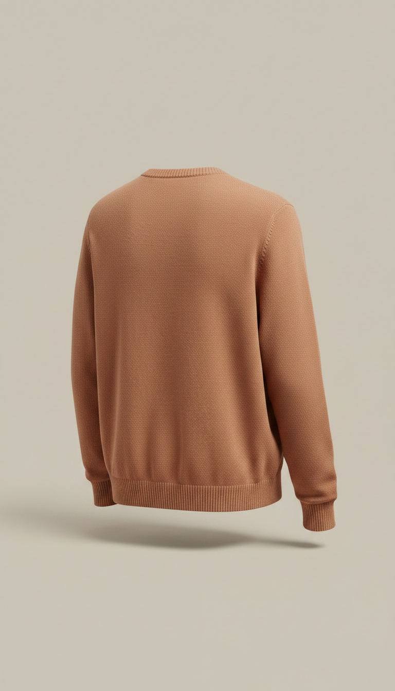Alternate angle view of Cotton Knit Crewneck Sweater