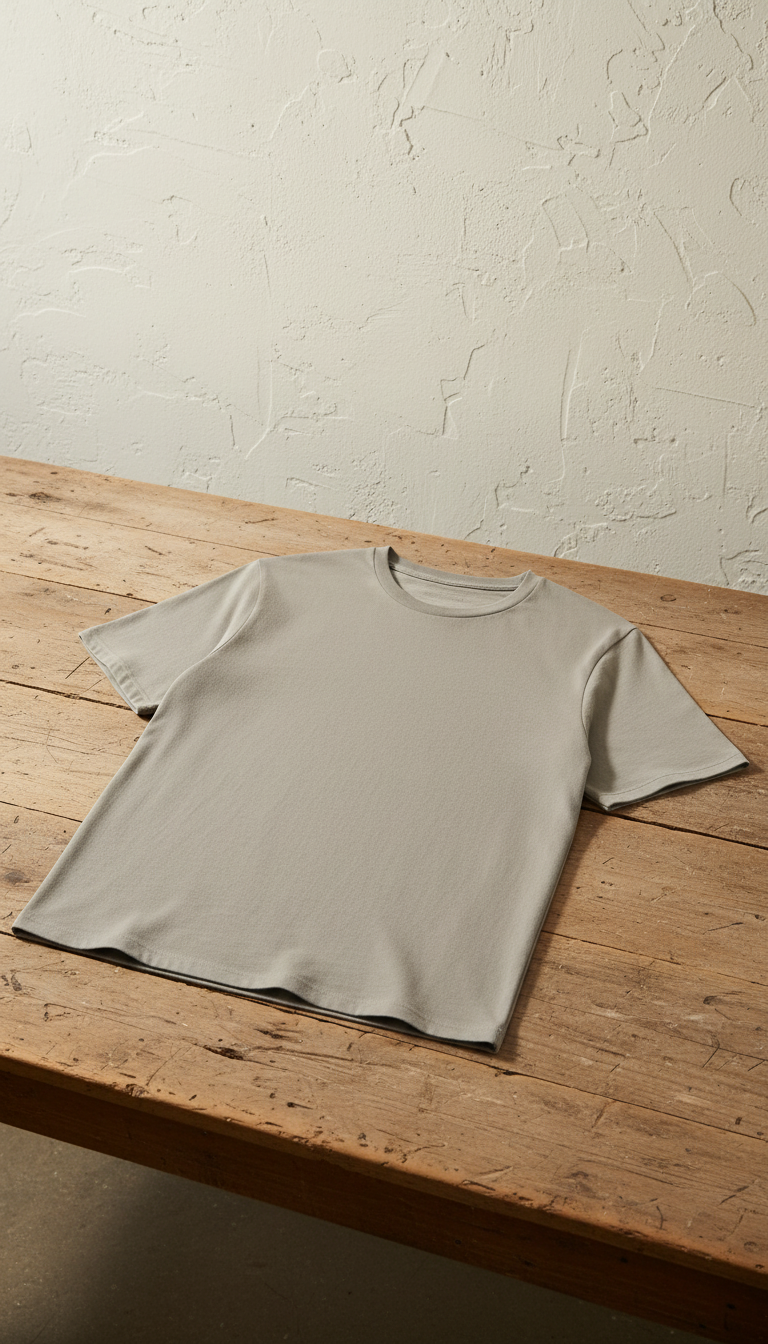 Warm Gray Organic Cotton T-Shirt in a new setting