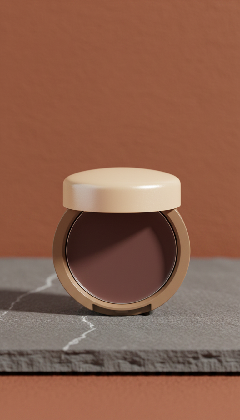Face balm in silk-finish compact in a new setting