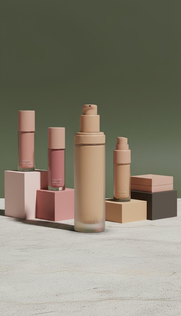 Satin finish foundation for deep skin in a new setting