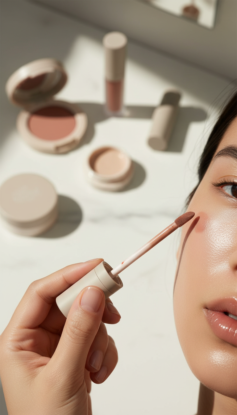 Modern Glow Lip Tint in use