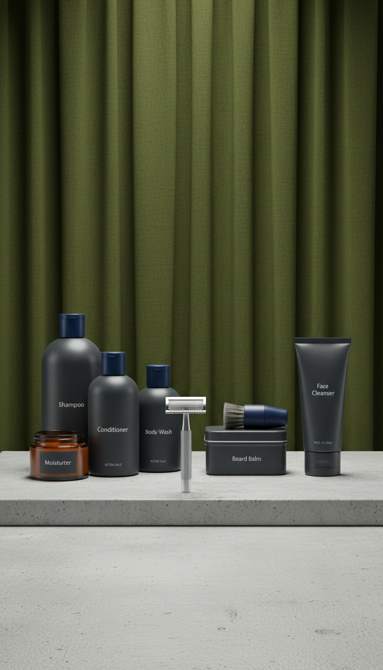 Men's Grooming Essentials Kit in a new setting